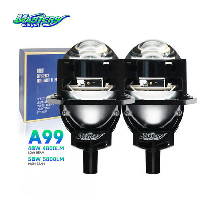 satın al Masters A99 Yüksek Düşük Işık 58W 5800 Lumen 6000K DC9-16V 3 inçlik Projector online manufacture