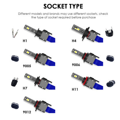 K5 52W 5200lm 6000K 1860 Chips 9005/9006/9012/H1/H4/H7/H11 LED Headlight Bulb