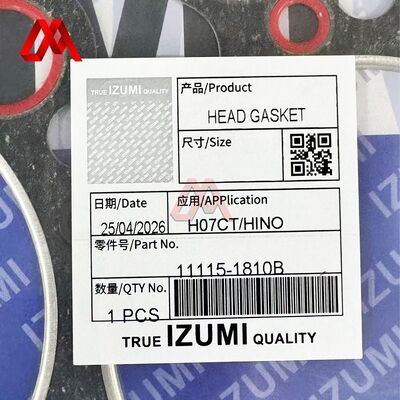 OEM 11115-1810B Cylinder Head Gasket H07CT Engine Seal Gasket for Hino Heavy Duty Truck